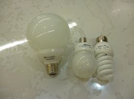 ボール型の蛍光管が写っている写真