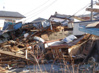 地震被害の写真