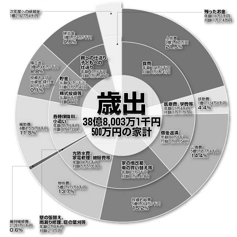 歳出38億8003万1千円