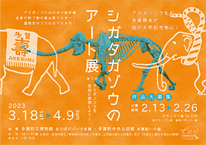 シガタガゾウのアート展のチラシ