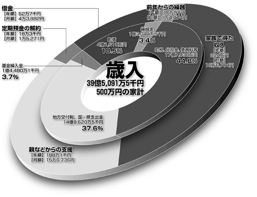 歳入39億5,091万5千円の円グラフ